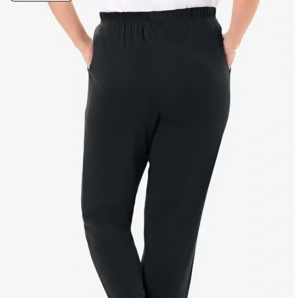 Woman Within Black Pants 18/20 Petite NWT | Pockets & Elastic Waistband - Picture 3 of 3